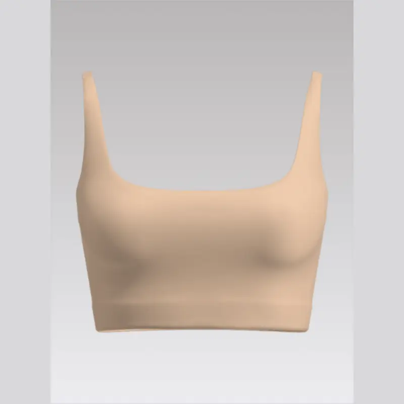 Outpace Custom Seamless Ribbed Square Neck Longline Regular Yoga Bra Wholesale