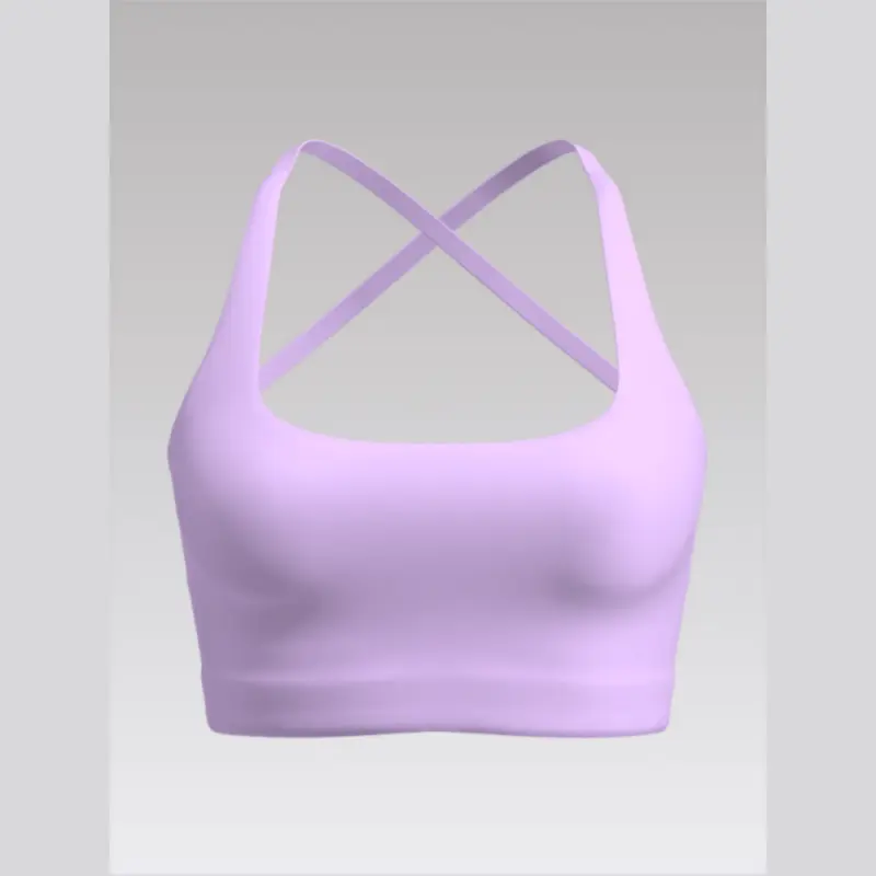 Outpace Custom Spaghetti Strap Cross Back Square Collar Yoga Top Seamless Sports Bra Wholesale