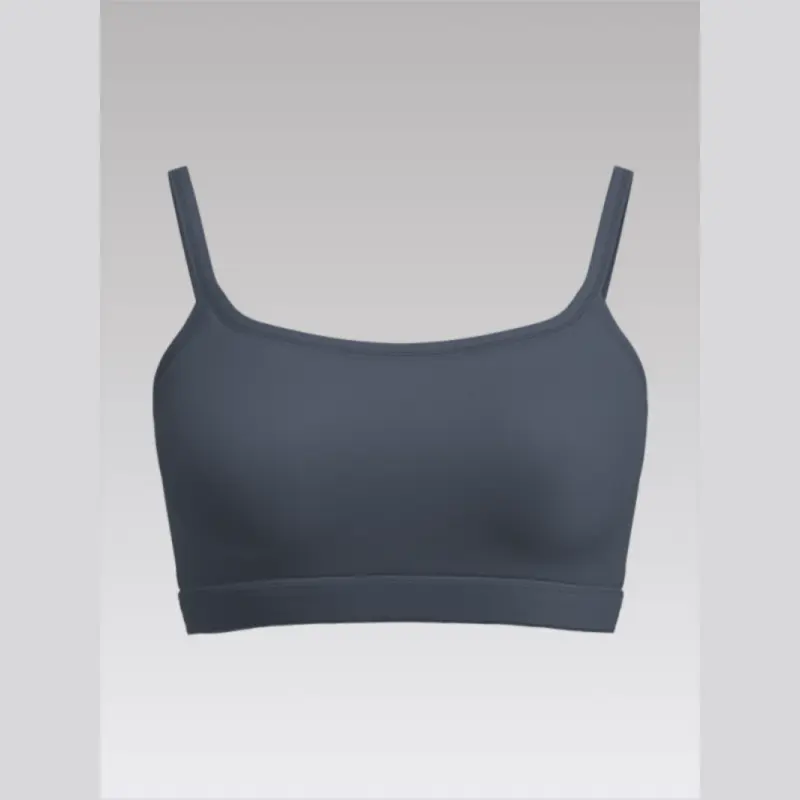 Outpace Custom Spaghetti Strap Sports Bra Square Neck Wireless Padded Backless Yoga Bra Top Wholesale