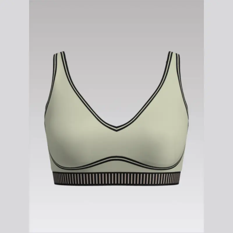 Outpace Custom Seamless Tops Sports V Neck Bra Workout Airlift Line Up Yoga Bra Top Wholesale