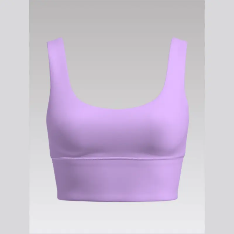 Outpace Custom Square-Neck Stretch Longline Sports Bras Wide Shoulder Strap Yoga Bras Wholesale