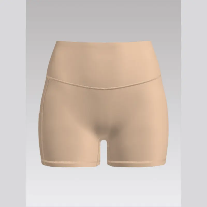 Outpace Custom Women's 4 Inches High Waisted Yoga Shorts Seamless Compression Gym Shorts with Side Pocket Wholesale