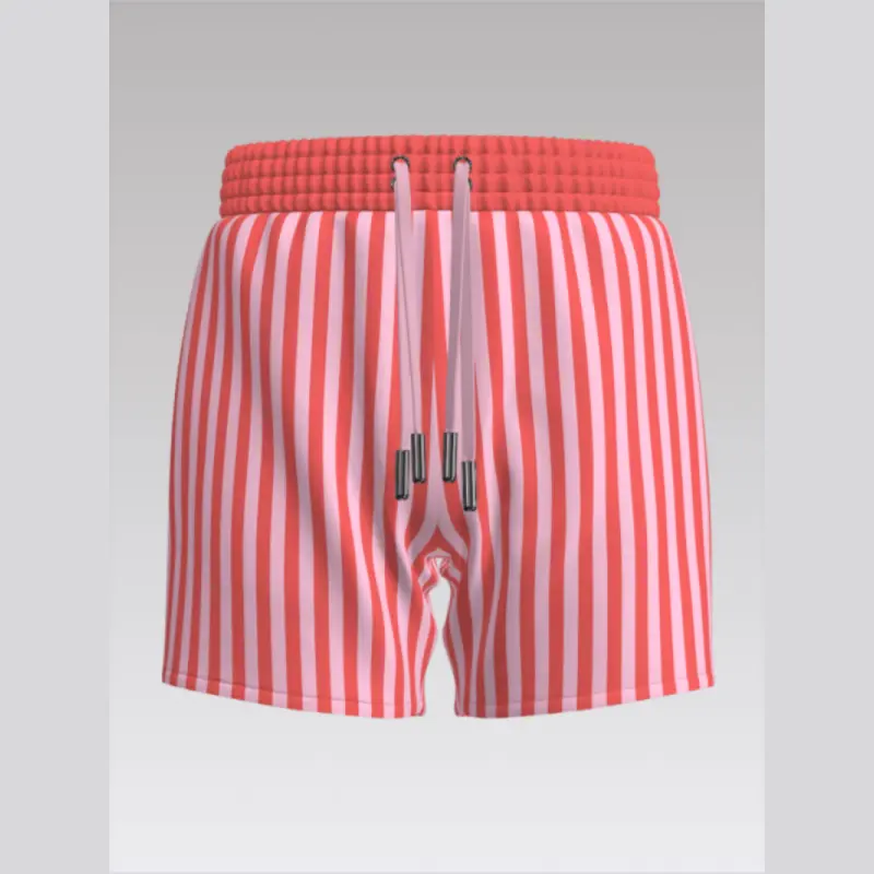 Outpace Custom Mens Vertical Stripe Beach Swim Trunks Board Shorts Lined Print with Compression Liner Wholesale