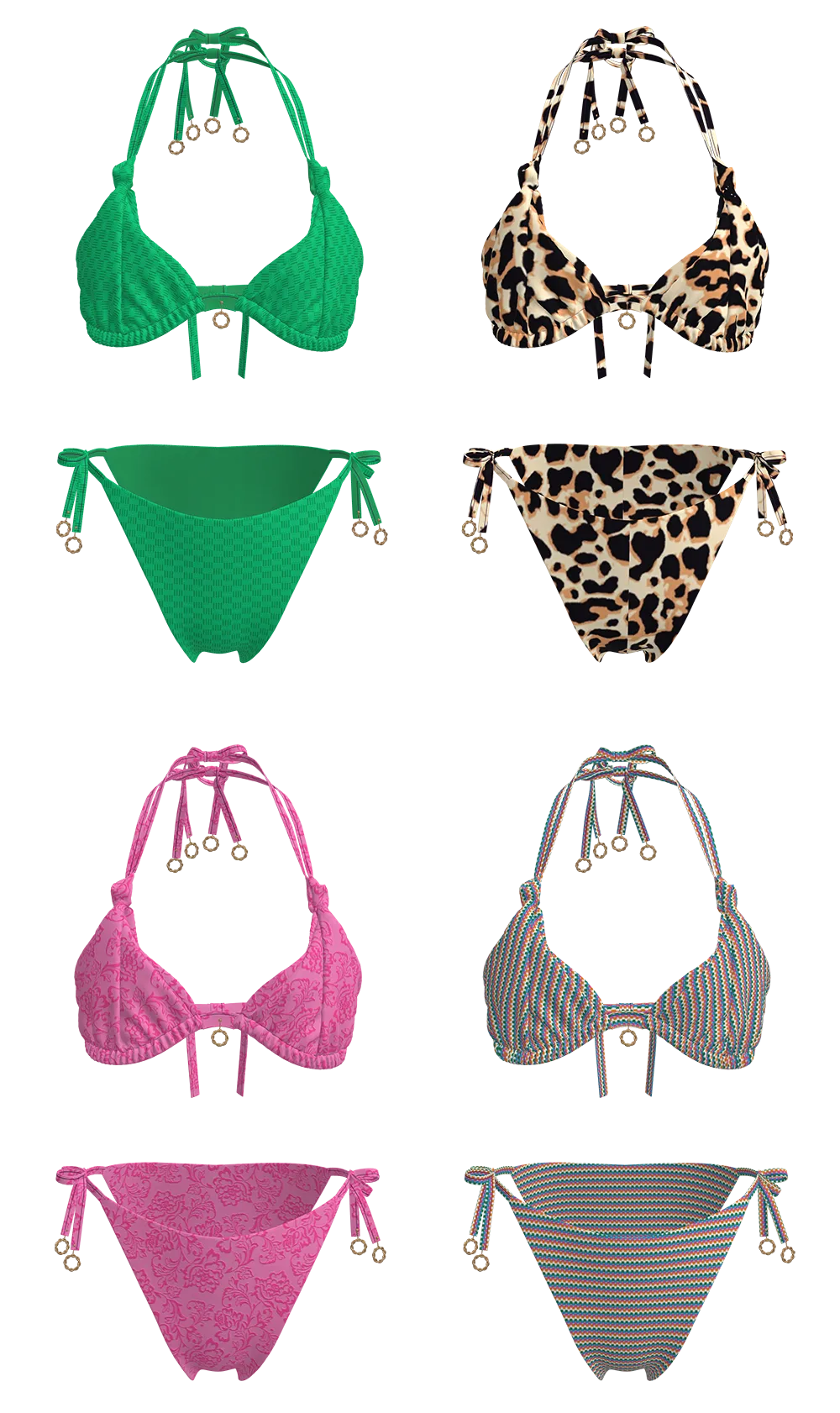 purple string bikini women